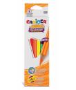 Carioca Pack de 6 Lapices Triangulares Maxi Neon - Colores Fluorescentes - Escritura Blanda - Aptos para Subrayar y Resaltar - F