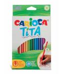 Carioca Tita Pack de 18 Lapices de Resina - Cuerpo Hexagonal - Colores Brillantes y Lavables - Escritura Blanda - Mina Segura y 