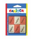 Carioca Pack de 6 Gomas Rectangulares - Borrado Preciso - Diseño Ergonomico - Color Varios