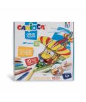 Carioca Pop-Up Jet Junior Modelos para Colorear y Construir + 10 Rotuladores Doble Punta Colores Surtidos - Aventura con Nuevos 