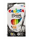 Carioca Super Brush Pack de 10 Rotuladores - Punta Pincel Suave y Flexible - Tinta Lavable - Colores Super Brillantes - Perfecto