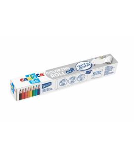 Carioca Coloring Roll White Rollo de Papel Adhesivo para Colorear - Aplicable en Superficies Verticales u Horizontales - Reutili