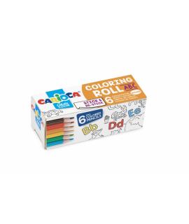 Carioca Mini Coloring Roll Abc de Papel Adhesivo para Colorear - Aplicable en Superficies Verticales u Horizontales - Reutilizab