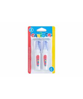 Carioca Pack de 2 Mini Boligrafos Correctores - Punta de Metal Resistente y Precisa - Apto para Todo Tipo de Papel - Secado Rapi