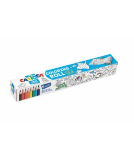 Carioca Coloring Roll Under The Sea Papel Adhesivo para Colorear - Aplicable en Superficies Verticales u Horizontales - Reutiliz