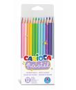 Carioca Pack de 12 Lapices de Madera Pastel - Colores Pastel - Cuerpo Hexagonal - Colores Brillantes y Lavables - Escritura Blan