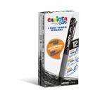 Carioca Oops Boligrafos Borrables - Tinta Negra Termo Sensible - Empuñadura Ergonomica Triangular - Punta de Ø 0.7mm - Recambios