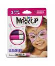 Carioca Mask Up Pack de 3 Colores para la Piel Princess - Colores Brillantes - Lavables - Base Agua - Incluye Dos Tutoriales Pas