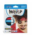 Carioca Mask Up Pack de 3 Colores para la Piel en Barra Carnival - Colores Brillantes - Lavables - Base Agua - Incluye 2 Tutoria