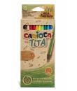 Carioca Eco Family Pack de 12 Lapices de Colores - Cuerpo Hexagonal - Colores Brillantes - Escritura Blanda - Mina Segura y Resi