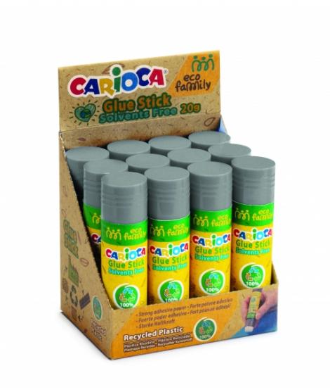 Carioca Eco Family Pack de 2 Pegamentos de Barra - Ideal para Casa, Colegio y Oficina - Pega Papel, Fotos y Tejidos - sin Disolv