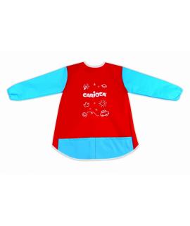 Carioca Delantal Baby 5-8 Años - Impermeable - Manga Larga - Bolsillos - Lavable a Maquina - Cierre con Velcro - Zona para Nombr