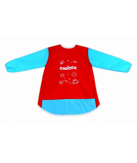 Carioca Delantal Baby 5-8 Años - Impermeable - Manga Larga - Bolsillos - Lavable a Maquina - Cierre con Velcro - Zona para Nombr