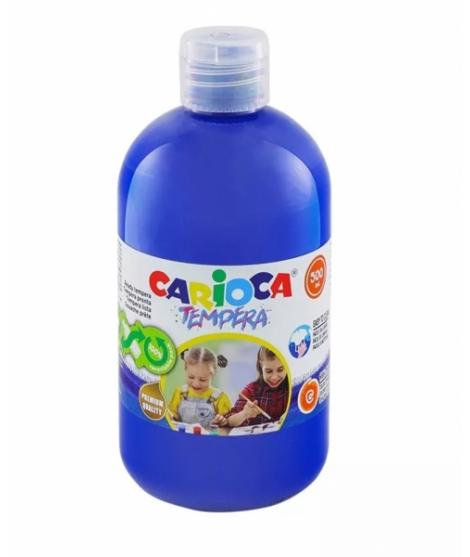 Carioca Botella de Tempera - 500ml - Colores Superlavables - Faciles de Mezclar - Aplicable en Materiales Porosos - Alta Opacida