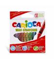 Carioca Pack de 12 Ceras Pastel - Colores Brillantes - Lavables - Cuerpo de Ø 8mm - Color Varios