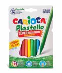 Carioca Pack de 12 Plasticeras - Extra Limpias - No Dejan Color en las Manos - Duran Tres Veces mas - Colores Brillantes y Lavab