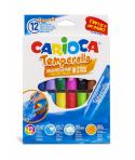 Carioca Temperello Pack de 12 Temperas Solidas - Colores Brillantes y Lavables - Gran Cobertura - Faciles de Mezclar - sin Disol