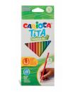 Carioca Tita Pack de 12 Lapices Triangulares de Resina - Cuerpo Triangular - Colores Brillantes y Lavables - Escritura Blanda - 