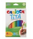 Carioca Tita Pack de 36 Lapices de Resina - Cuerpo Hexagonal - Colores Brillantes y Lavables - Escritura Blanda - Mina Ø 3mm Seg