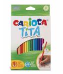 Carioca Tita Pack de 36 Lapices de Resina - Cuerpo Hexagonal - Colores Brillantes y Lavables - Escritura Blanda - Mina Ø 3mm Seg