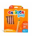 Carioca Baby 1+ 3In1 Pack de 10 Lapices - Lapiz, Cera y Acuarela en Uno - Cuerpo Extragrande Facil de Agarrar - Acuarelables con