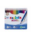 Carioca Acquarell Pack de 24 Lapices Acuarelables - Caja de Metal - Efecto Acuarela con Agua y Pincel - Colores Intensos y Brill