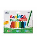 Carioca Pack de 24 Plasticeras Extra Limpias - No Dejan Color en las Manos - Duran Tres Veces mas - Colores Brillantes y Lavable