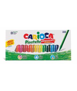 Carioca Pack de 30 Plasticeras - Extra Limpias - No Dejan Color en las Manos - Duran Tres Veces mas - Colores Brillantes y Lavab