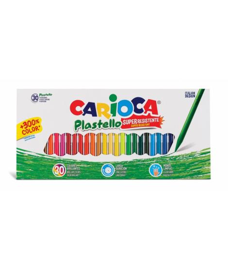 Carioca Pack de 30 Plasticeras - Extra Limpias - No Dejan Color en las Manos - Duran Tres Veces mas - Colores Brillantes y Lavab