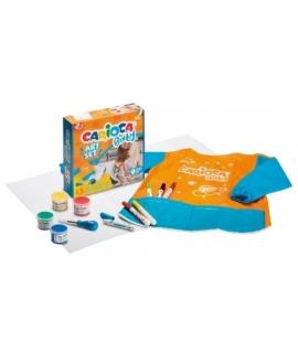 Pack Carioca Baby Creator Caja de Juegos con 12 Productos para Bebes - 1 Hoja de Papel - 1 Delantal Impermeable - 1 Cepillo Baby