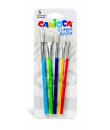 Carioca Pinceles Pack de 5 Pinceles - Nylon - Cerdas Suaves y Duraderas - Perfectos para el Cole - 5 Tamaños Diferentes - Color 