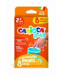 Carioca Tempera Baby Pack de 8 Botes de Pintura de Dedos 2+ - Lavable - Atoxica - sin Olor - Maxima Creatividad y Diversion - Co