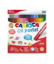 Carioca Pack de 50 Pasteles al Oleo - Colores Brillantes - Lavables - Resistentes a la Luz - Cubrientes - Faciles de Mezclar - M