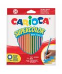 Carioca Supercolor Pack de 24 Lapices de Madera - Cuerpo Hexagonal - Colores Intensos y Gran Opacidad - 3.3mm de Grosor - Color 