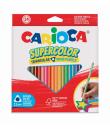 Carioca Supercolor Pack de 24 Lapices de Madera - Cuerpo Triangular - Colores Intensos y Gran Opacidad - 3.5mm degrosor - Color 