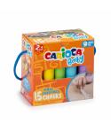 Carioca Tizas Maxi Multicolor Baby Pack de 15 Tizas - sin Polvo - Certificado a Partir de 24 Meses - Colores Brillantes - Lavabl