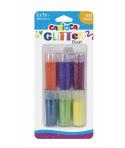 Carioca Glitter Dust Pack de 6 Colores - Cola Incluida - Ideal para Superficies Oscuras - Perfecta para Decoraciones y Trabajos 