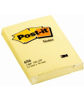 Post-it Bloc de 100 Notas Adhesivas Removibles Canary Yellow 51x76mm - Papel con Certificacion PEFC - 7100172750 - Color Amarill