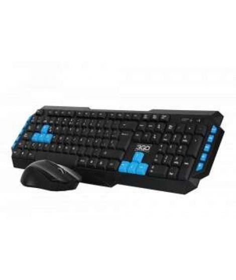 3Go Drile H2 Pack USB Teclado Multimedia + Raton 1000dpi 5 Botones + Auriculares con Microfono - Uso Ambidiestro - Color Negro