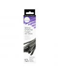 Daler Rowney Simply Charcoal Pack de 12 Carboncillos de Sauce - Marca Suave e Intensa - Ideal para Artistas y Aficionados