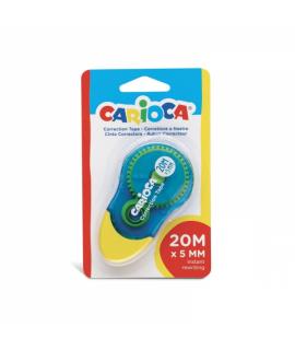 Carioca Corrector de Cinta 20mx5mm - Ideal para Cualquier Tipo de Papel - Color Blanco