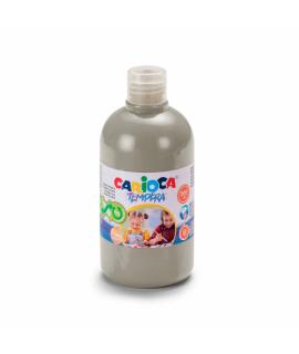 Carioca Botella de Tempera 500ml - Superlavable - Facil de Mezclar - Alta Opacidad - Color Plata