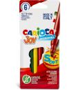 Carioca Joy Paperboard Pack de 6 Rotuladores de Punta Fina - Punta 2.6mm - Superlavables - Ideales para Dibujar y Colorear - Col