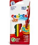 Carioca Joy Paperboard Pack de 6 Rotuladores de Punta Fina - Punta 2.6mm - Superlavables - Ideales para Dibujar y Colorear - Col