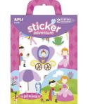 Apli Sticker Adventures Pack de 39 Pegatinas de Papel Tematica Princesas - 2 Escenarios 45x20cm - Formato Reducido con Cajita As