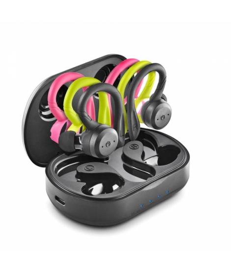 NGS Artica Jogger Auriculares Deportivos Bluetooth 5.3 TWS - Incluye 3 Sujeciones de Silicona de Diferentes Colores - Manos Libr