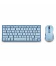 NGS Fantasy Pack Teclado Compacto Silencioso + Raton Silencioso 1600dpi 5 Botones - Conexion 2,4GHz, BT1 y BT2 - Color Azul