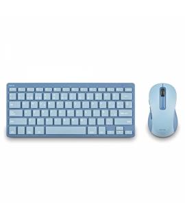 NGS Fantasy Pack Teclado Compacto Silencioso + Raton Silencioso 1600dpi 5 Botones - Conexion 2,4GHz, BT1 y BT2 - Color Azul