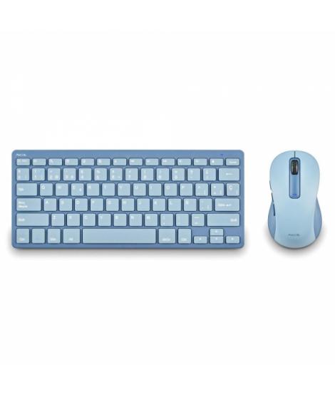 NGS Fantasy Pack Teclado Compacto Silencioso + Raton Silencioso 1600dpi 5 Botones - Conexion 2,4GHz, BT1 y BT2 - Color Azul