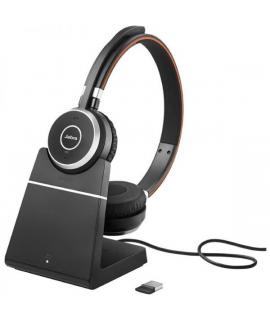 Jabra Evolve 65 SE Stereo UC Auriculares con Microfono Bluetooth + Soporte de Carga USB-A - Cancelacion de Ruido - Autonomia has